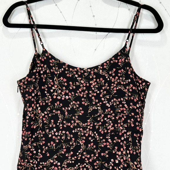 NWT Nicholas Silk Asymmetrical Black Floral Slip Midi Dress $695 - Picture 13 of 15